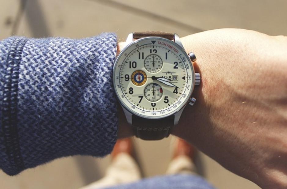 looking at the time