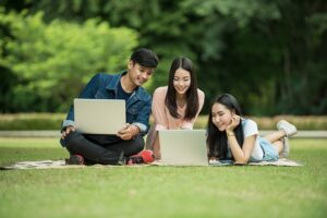 using laptops